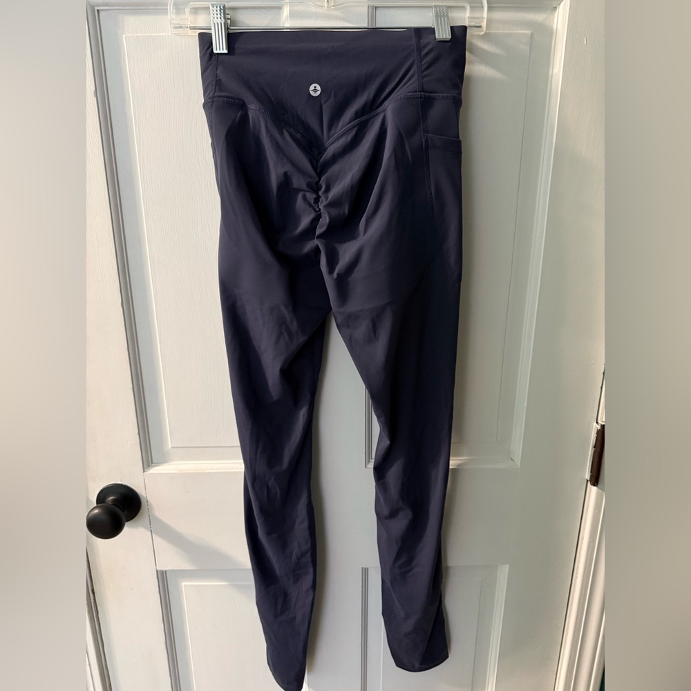 HALARA Navy Blue Full Length Leggings with Scrunch Booty & Lift Sz Small - Picture 3 of 5
